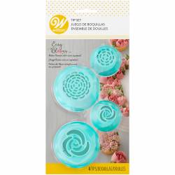 CONJUNTO 4 BICOS COR-DE-ROSA (EASY BLOOMS) WILTON...