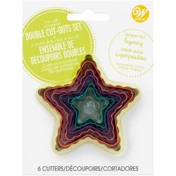 CONJUNTO 6 CORTADORES DE ESTRELAS DE DUPLA FACE DA WILTON...