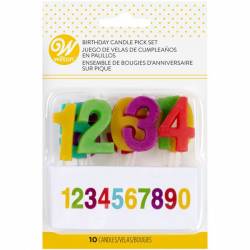 SET 10 WILTON NUMBER CANDLES (191005503)