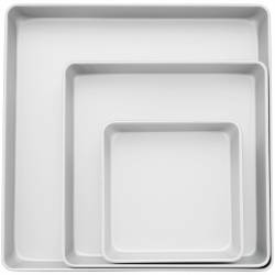 SET 3 MOLDES CUADRADOS 20.3, 30.4 Y 40.6 X 5.08 CM....