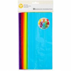 PACK 30 BOLSAS PARA GOLOSINAS DE COLORES WILTON (191001092)