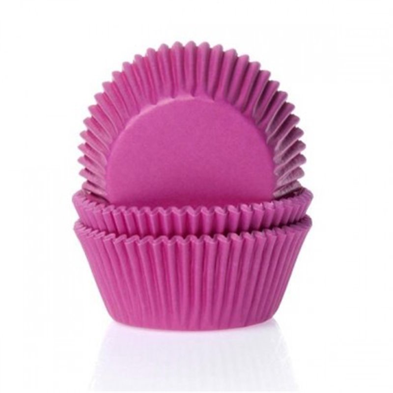 CAPSULES CUPCAKES PINK FUCHSIA ( HOT PINK ) 50 UNITS HOUSE OF MARIE