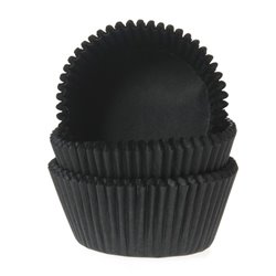 BLACK CUPCAKE CAPSULES PACKAGE 50 UNITS HOUSE OF MARIE