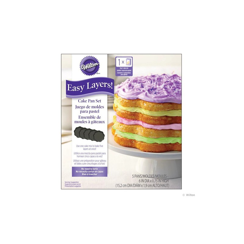SET 5 LAYER CAKE WILTON MOULDS ( 2105-4323 )