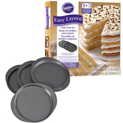 SET OF MOULDS 4 LAYERS FOR LAYER CAKE 20 CM WILTON ( 2105-0188 )