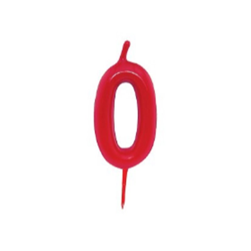 LARGE RED CANDLE NO. 0 - 7 CM. HEIGHT ( AT0440 )