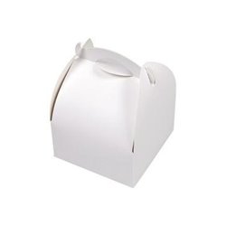 WHITE BOX WITH HANDLE ( 18 X 18 X H: 6 CM. ) PACKAGE 50 UNITS