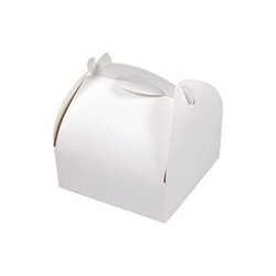 WHITE BOX WITH HANDLES ( 17 X 15 X 5.5 CM. ) PACKAGE 50 UNITS