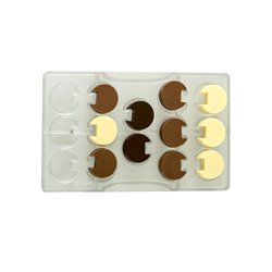 MOULD 14 PCS. FOR CHOCOLATE CIRCLE COUPLED DECOR (0050120)