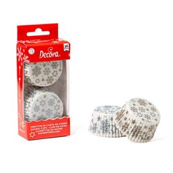 36 STAR CAPSULES AND GOLD AND SILVER SNOWFLAKE DECORATIONS ( 0339871 )