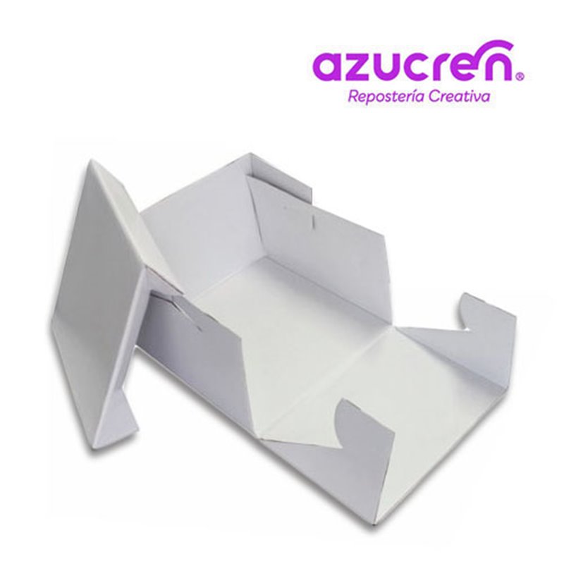 CAJA TARTA BLANCA EXTRA FUERTE ( CAKE BOX ) 40 X 40 X 15 CM. AZUCREN