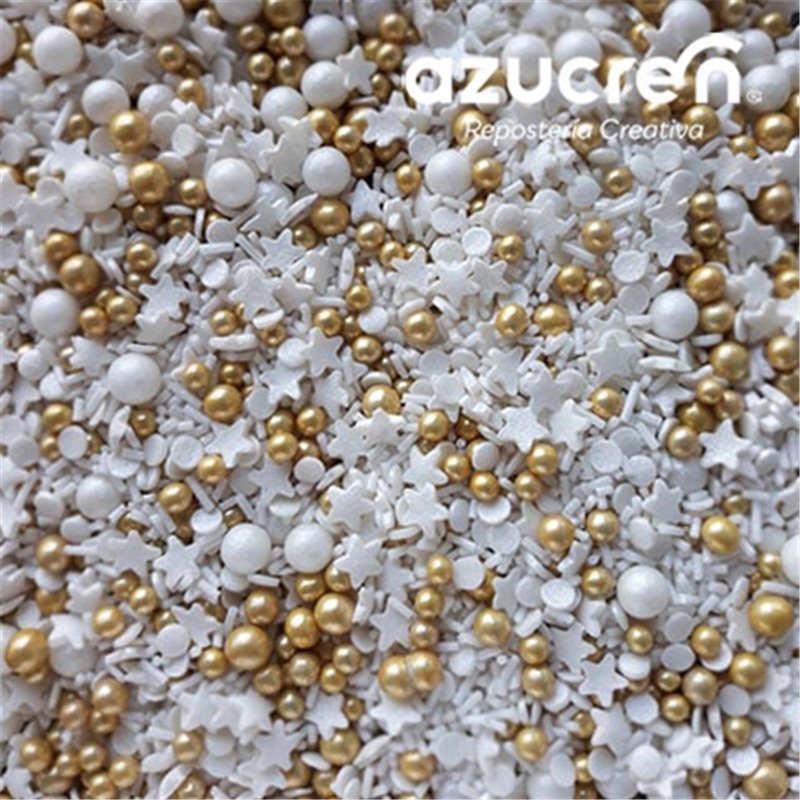 SPRINKLE WHITE-GOLD 700 GRAMS AZUCREN
