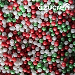 ASSORTED CHRISTMAS PEARLS 7 MM. - 90 GRAMS SUGAR