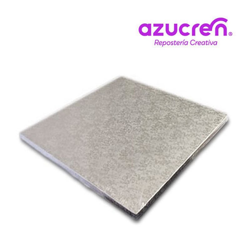 SILVER SQUARE BASE 20 X 1.2 CM. HEIGHT REF. BLUEBERRY