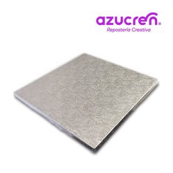 SILVER SQUARE BASE 40 X 1.2 CM. HEIGHT REF. BLUEBERRY 