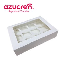 BOX 12 WHITE CUPCAKES REF. AZUCREN 