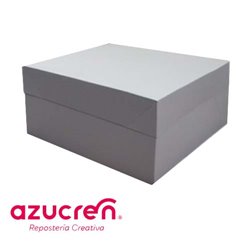 WHITE RECTANGULAR CAKE BOX 50 X 40 X 15.2 CM. HEIGHT ( 20 X 16 X 6 INCH ) REF. AZUCREN
