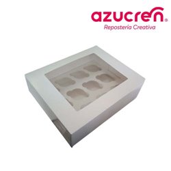 BOX 12 WHITE MINICUPCAKES REF. AZUCREN 