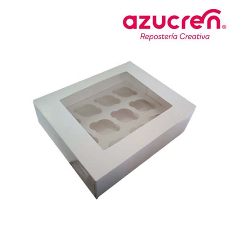 BOX 12 WHITE MINICUPCAKES REF. AZUCREN 