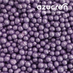 PERLAS DE AZÚCAR VIOLETAS 4 MM AZUCREN BOTE 90 GRAMOS