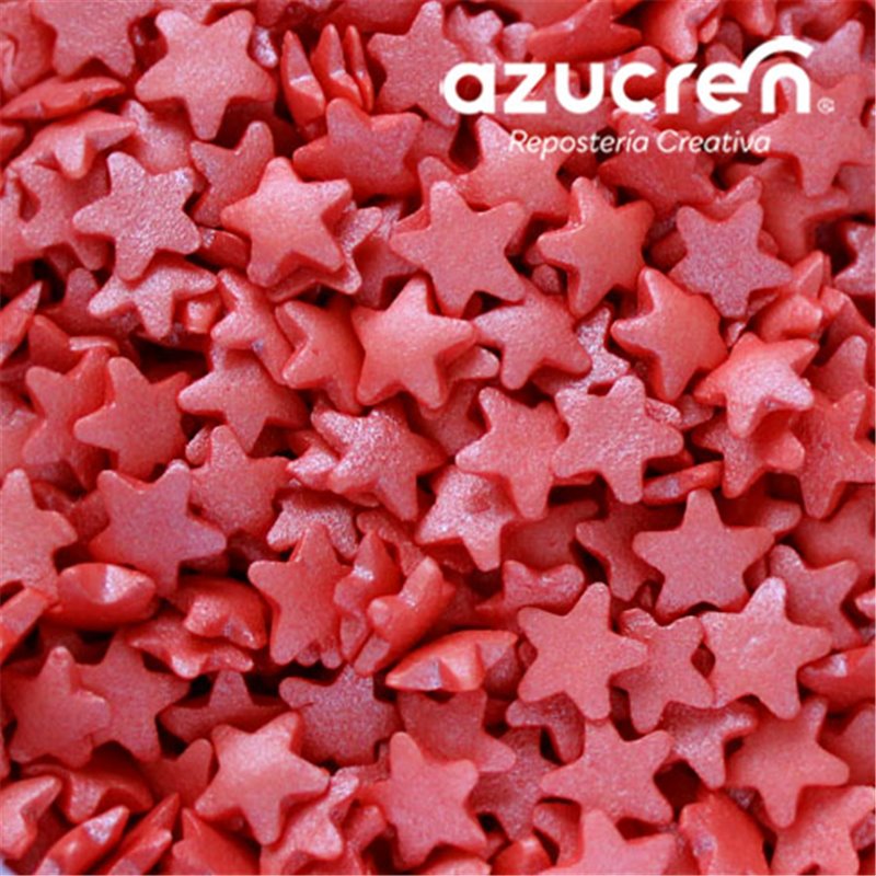 ESTRELLAS DE AZUCAR ROJA " AZUCREN " BOTE 600 GRAMOS NETO