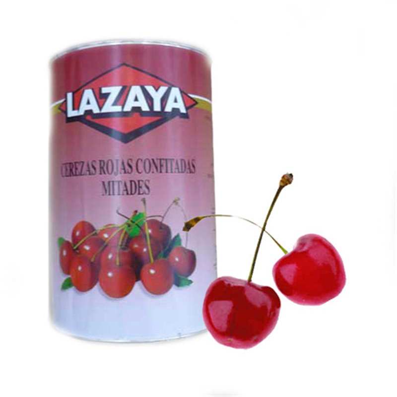 RED CHERRIES HALVES CAN 5.40 KG. LAZAYA