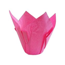 24 PINK CAPSULES FOR ARTYNNOVA MUFFIN ( 5 X 8 CM. HEIGHT )