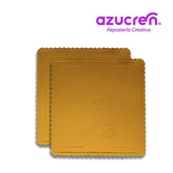100 pcs. 25 x 25 x 3 mm gold square tray HEIGHT REF.